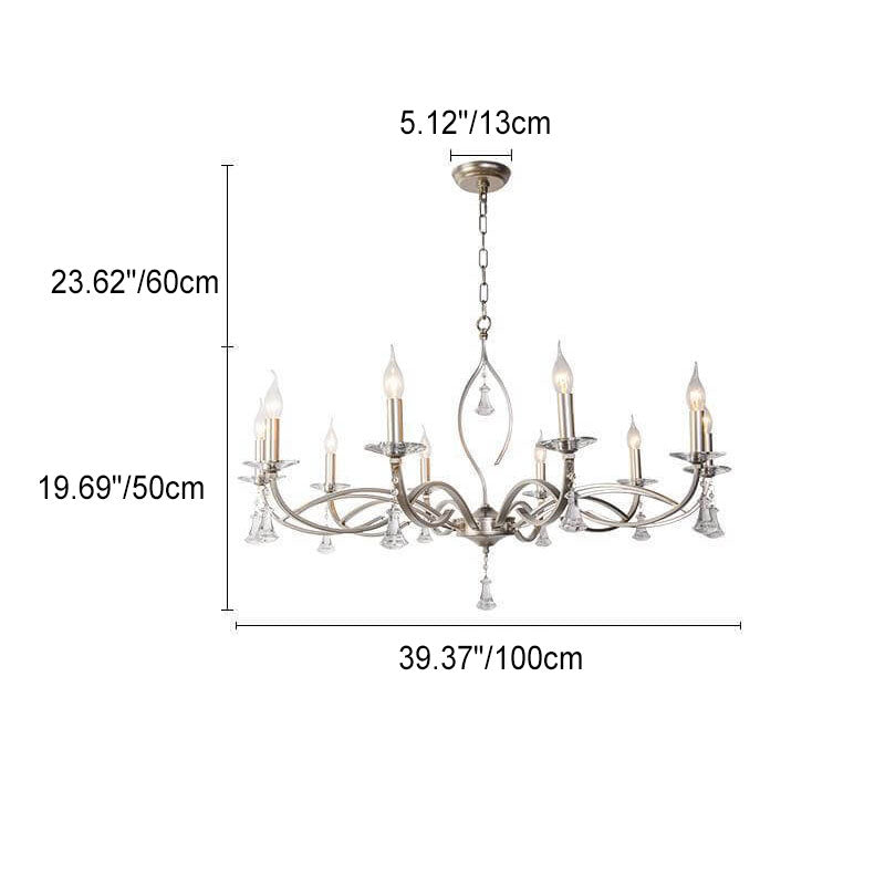 Elegant Gold Iron Frame Crystal Chandelier for Modern Living Spaces