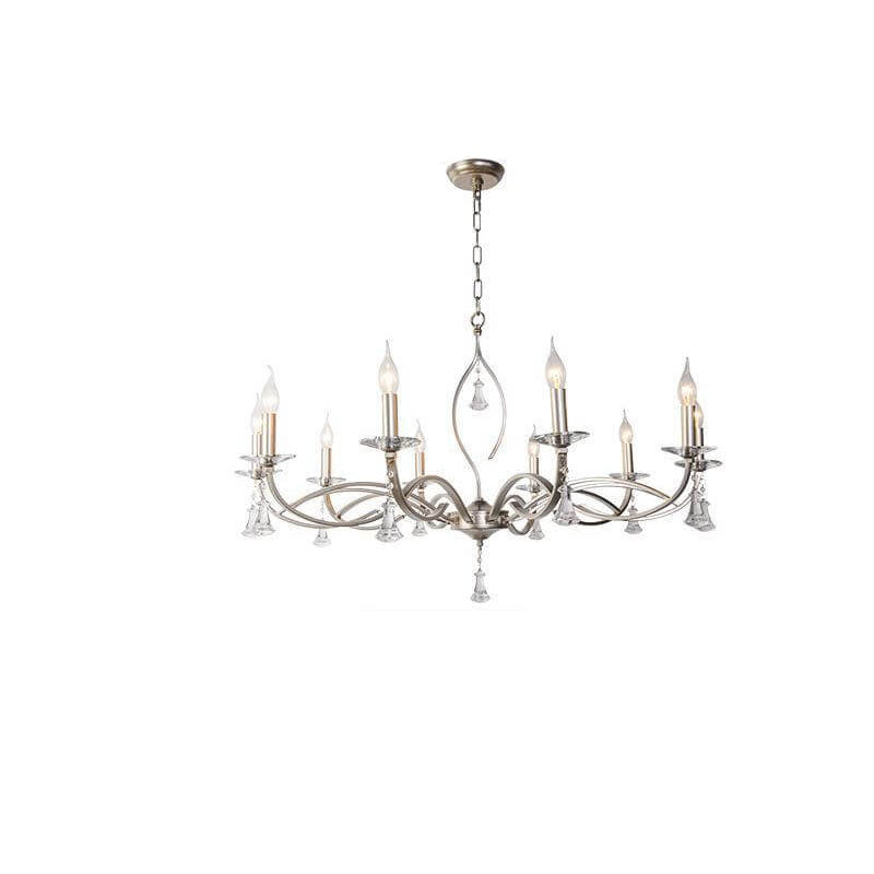 Elegant Gold Iron Frame Crystal Chandelier for Modern Living Spaces