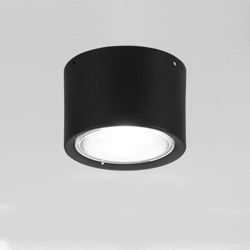 Sleek Black Nordic Cylinder LED Flush Mount Ceiling Light for Modern Interiors