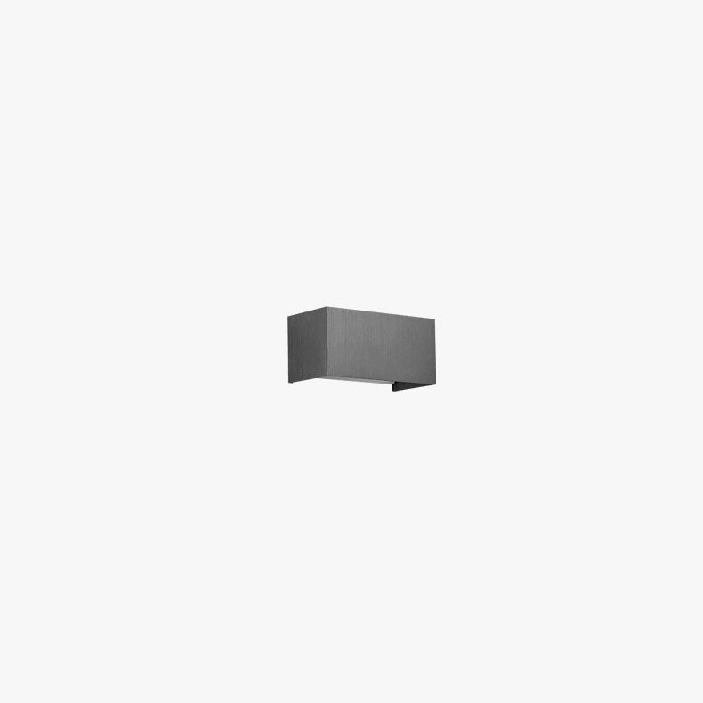 Modern Gray Aluminum Square LED Wall Sconce Lamp for Entryway Lighting