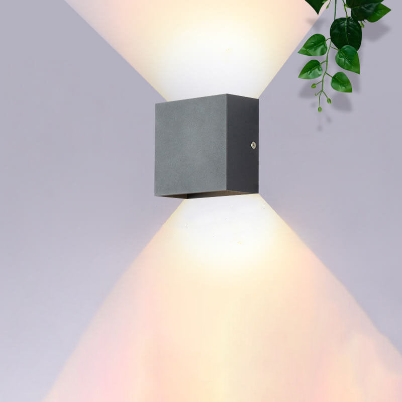 Sleek White Aluminum Square LED Wall Sconce for Contemporary Spaces