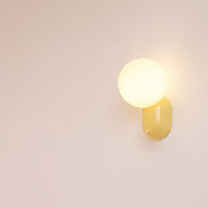 Chic Macaron Cream Resin 1-Light Wall Sconce Lamp for Modern Décor
