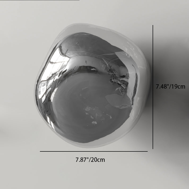 Irregular Spherical Electroplated Glass Wall Sconce Lamp for Living Room