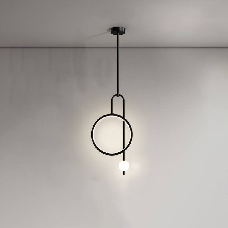 Modern Acrylic LED Chandelier with Circular Design for Dining Room