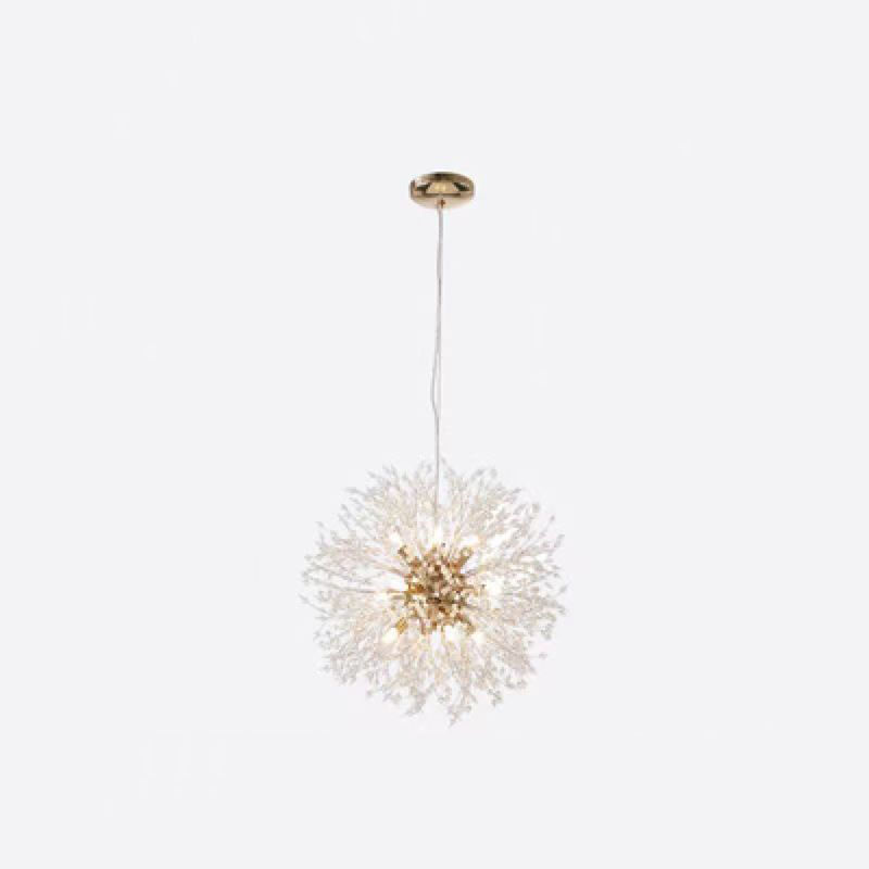 Scandinavian Style Dandelion Crystal Chandelier for Bedroom Lighting