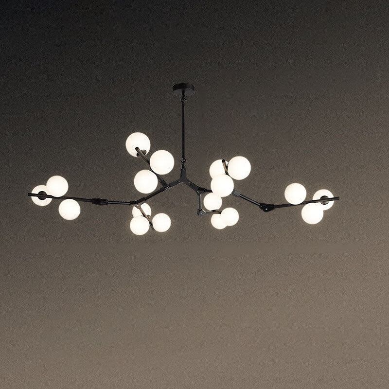 Modern Glass Chandelier with 12/18/24 Lights for Stylish Living Room