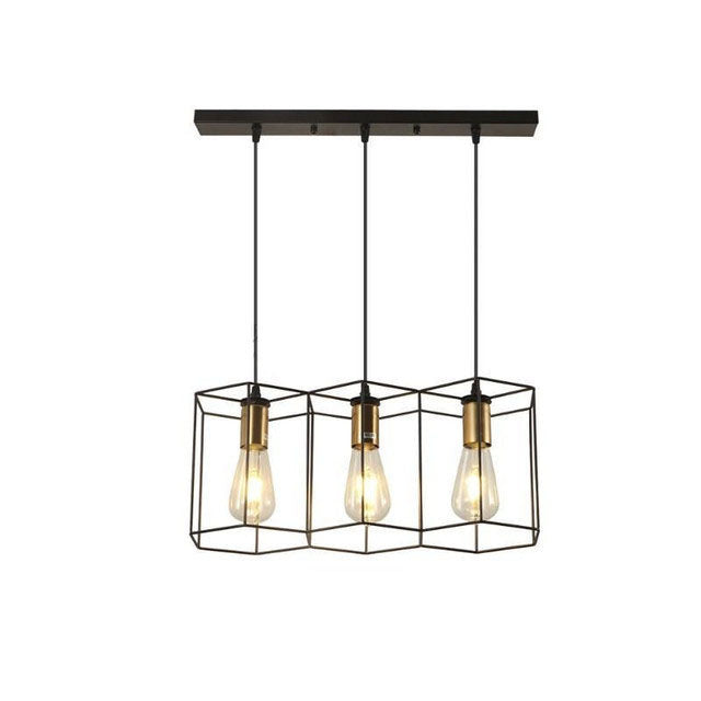 Industrial Geometric Iron 3/5 Light Island Chandelier for Dining Room