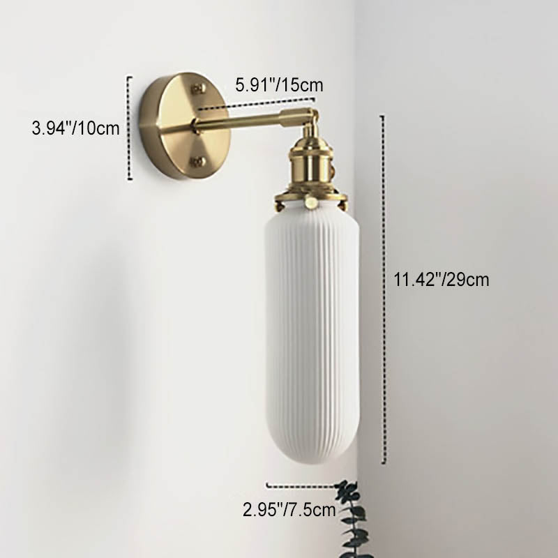 Retro Minimalist Brass and Lucite Oval Wall Sconce for Elegant Spaces