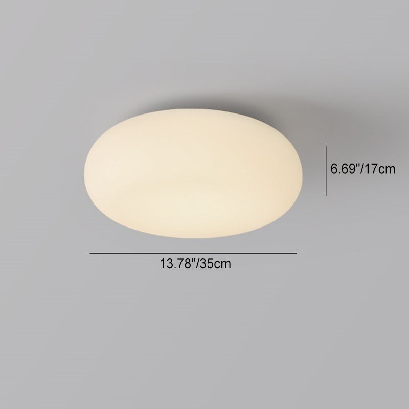Modern Black Oval Iron LED Flush Mount Ceiling Light for Bedroom