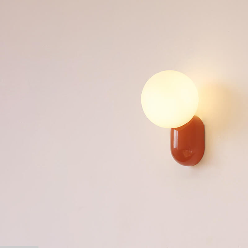 Chic Macaron Cream Resin 1-Light Wall Sconce Lamp for Modern Décor
