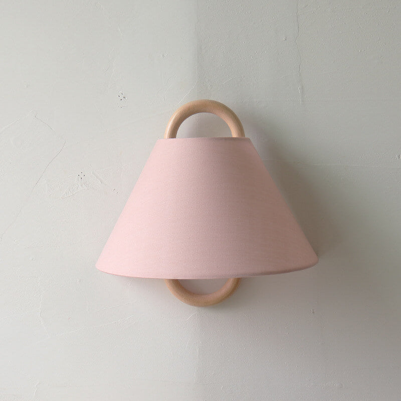 Contemporary Natural Wood Pleated Semi-Circle Wall Sconce for Living Room