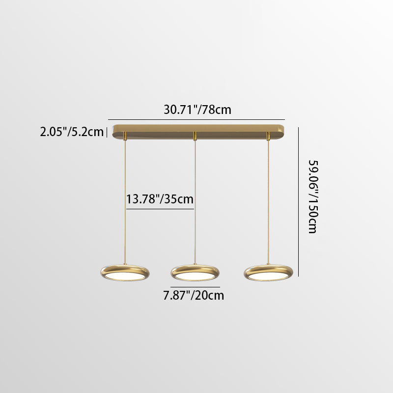 Sleek Stainless Steel LED Island Chandelier for Modern Living Room Design