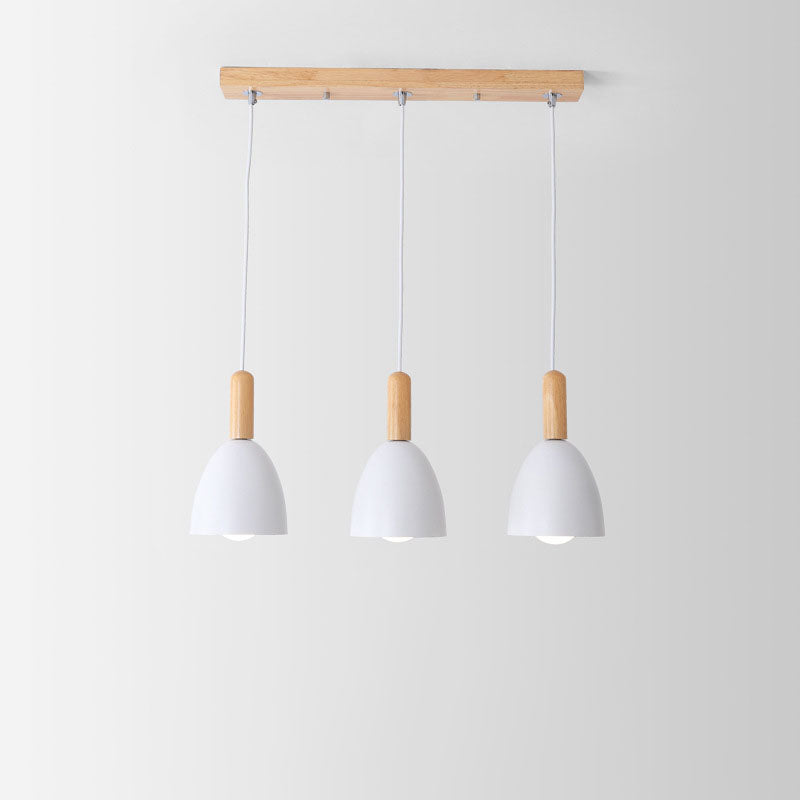Nordic Minimalist Solid Color Macaron Chandelier for Modern Living Spaces