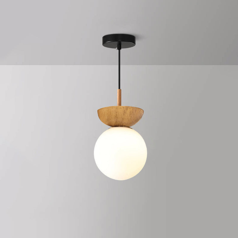 Contemporary Glass Iron Orb Semi-Flush Mount Light for Living Room