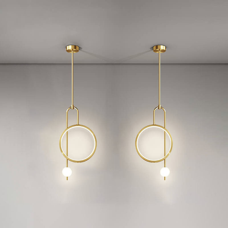 Modern Acrylic LED Chandelier with Circular Design for Dining Room