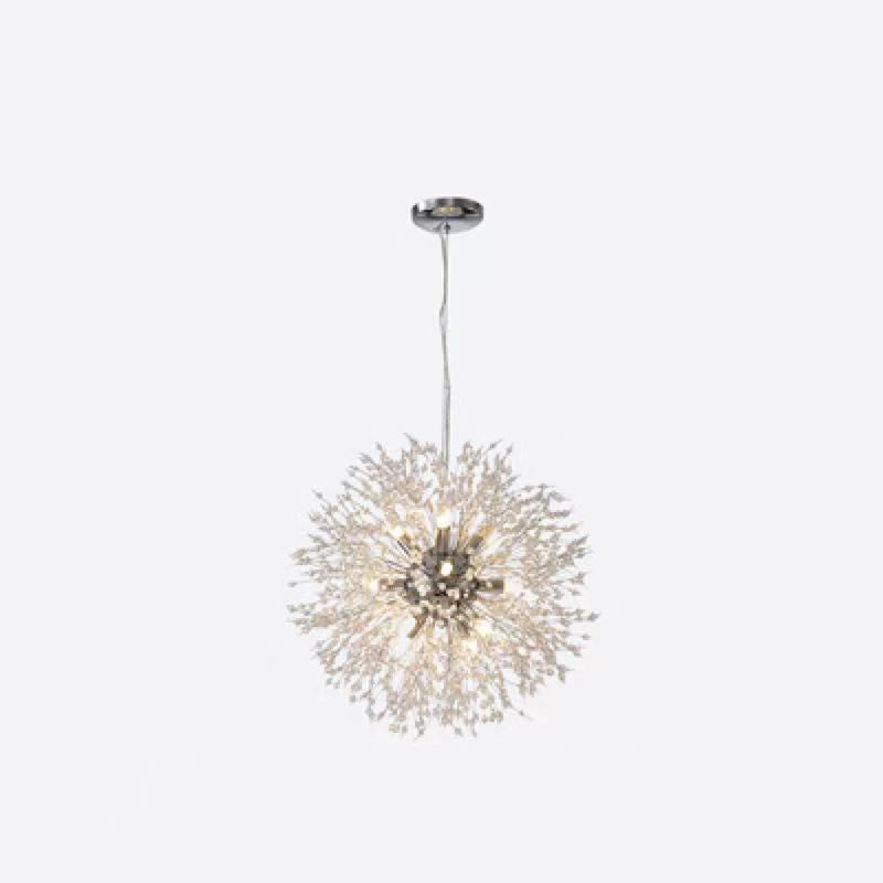 Scandinavian Style Dandelion Crystal Chandelier for Bedroom Lighting