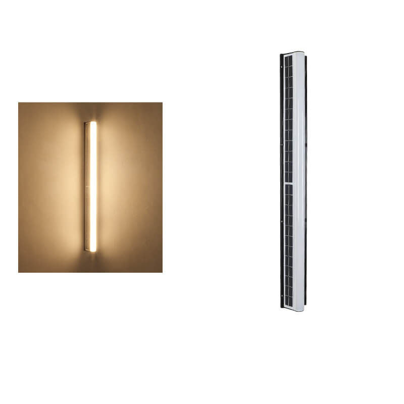 Contemporary Black Acrylic Solar LED Waterproof Garden Wall Light