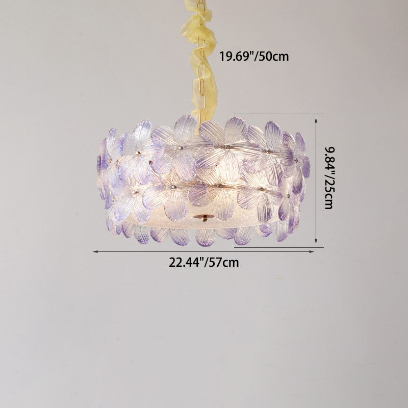 Modern Art Deco Gold Glass & Iron 6/8 Light Chandelier for Living Room