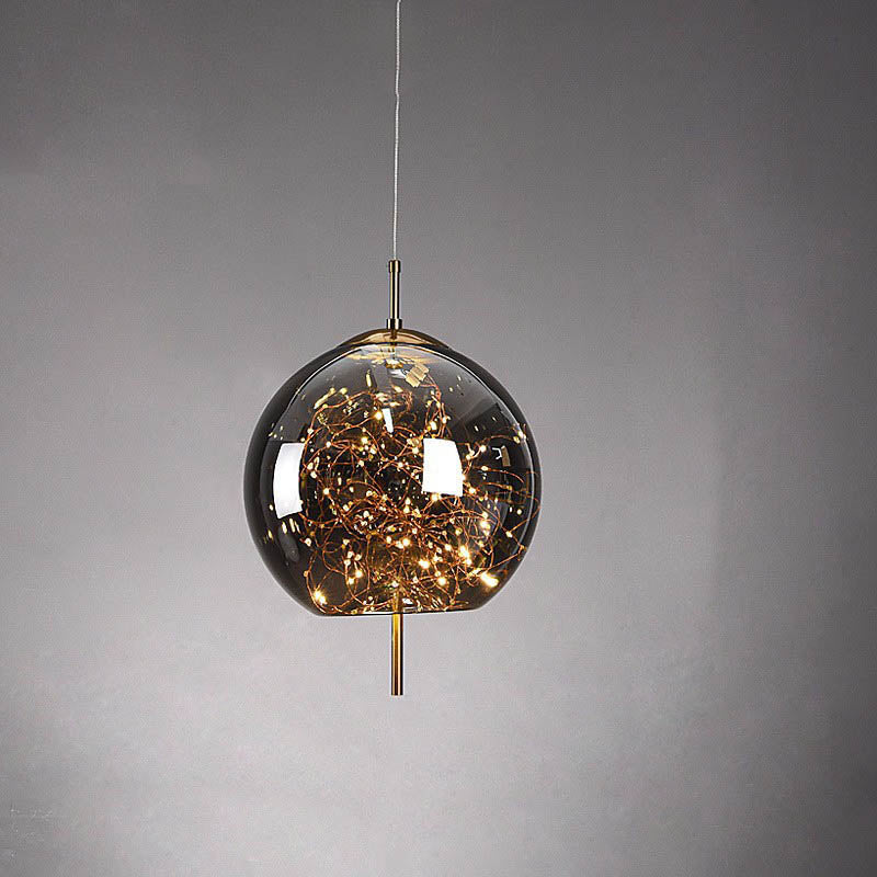 Scandinavian Contemporary Oval Glass Pendant Light for Bedroom Decor