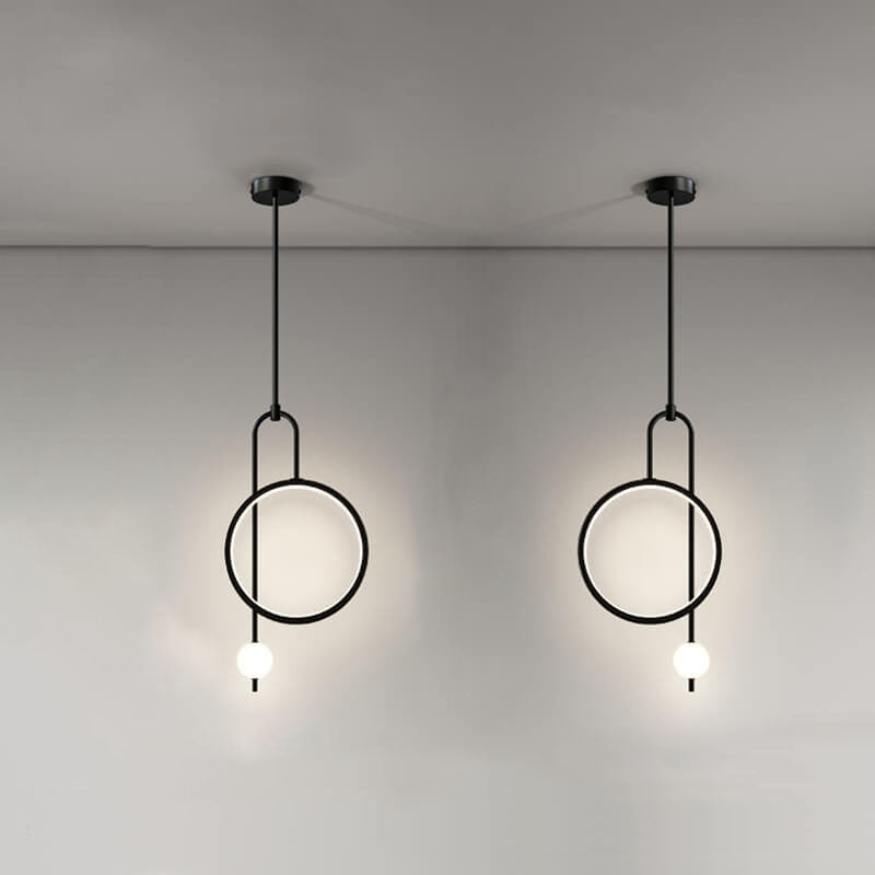 Modern Acrylic LED Chandelier with Circular Design for Dining Room