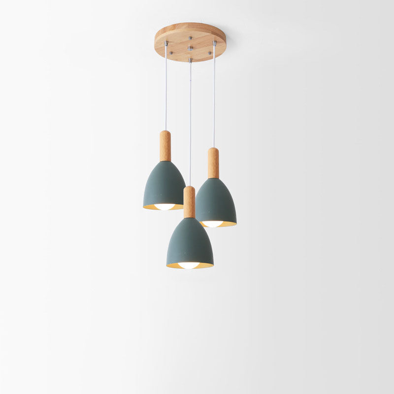 Nordic Minimalist Solid Color Macaron Chandelier for Modern Living Spaces