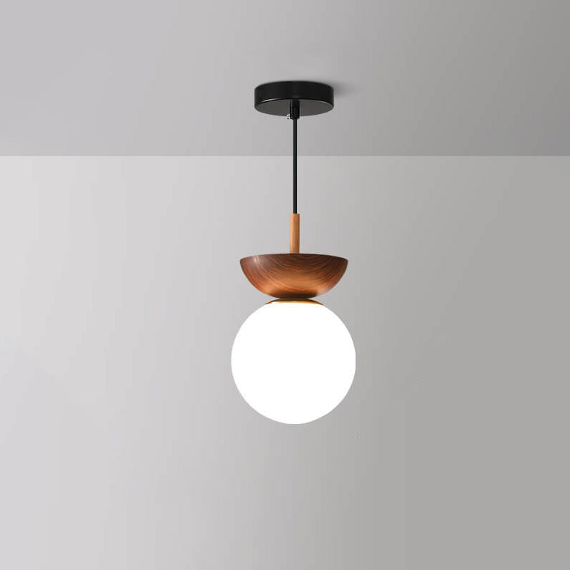Contemporary Glass Iron Orb Semi-Flush Mount Light for Living Room