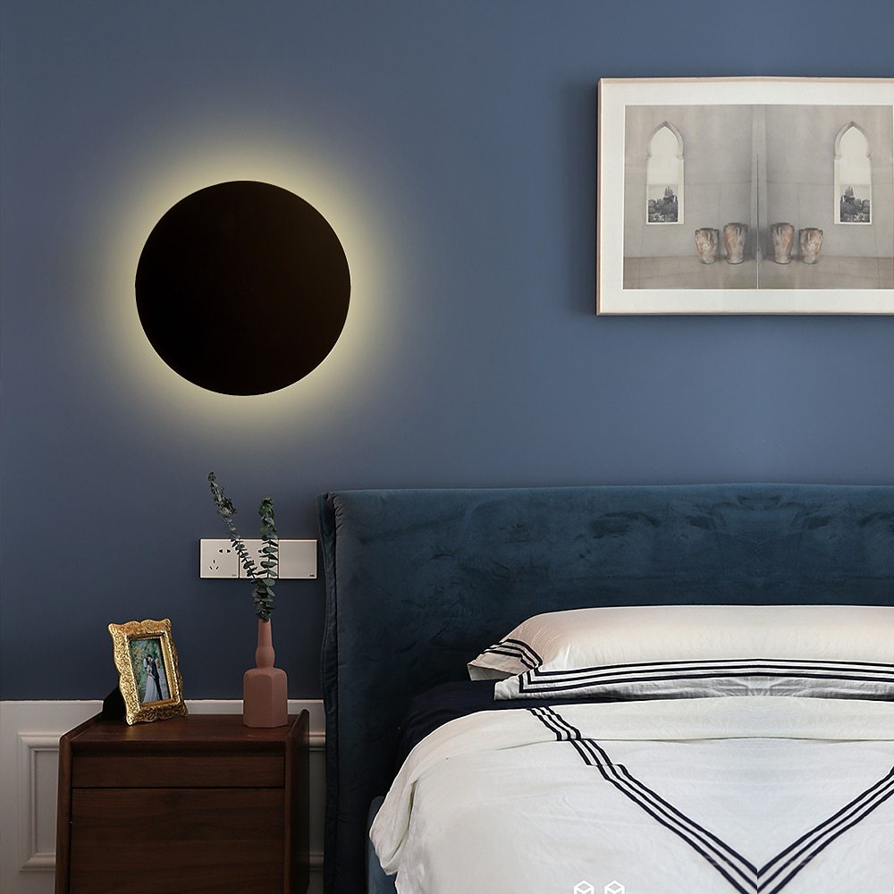Colorful Round Iron LED Wall Sconce Light Fixture for Modern Decor