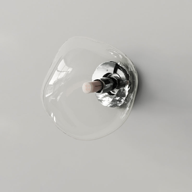 Irregular Spherical Electroplated Glass Wall Sconce Lamp for Living Room