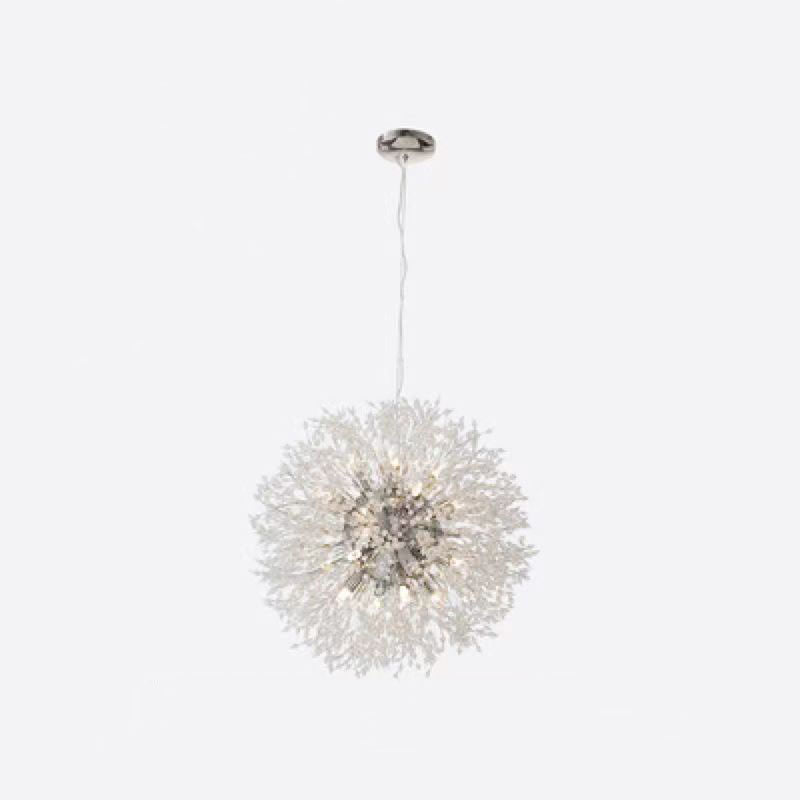Scandinavian Style Dandelion Crystal Chandelier for Bedroom Lighting