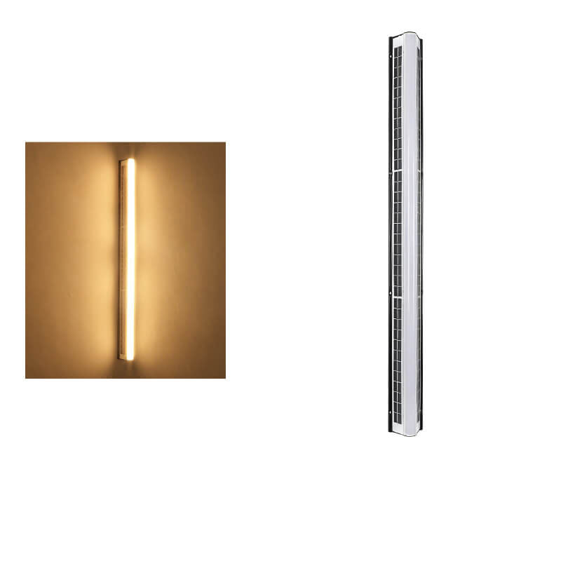Contemporary Black Acrylic Solar LED Waterproof Garden Wall Light