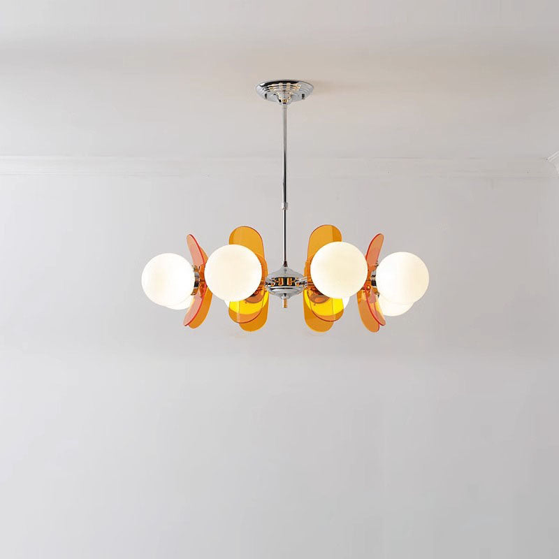 Mid-Century Modern Acrylic Magic Bean Chandelier for Living Room 3/8 Lights