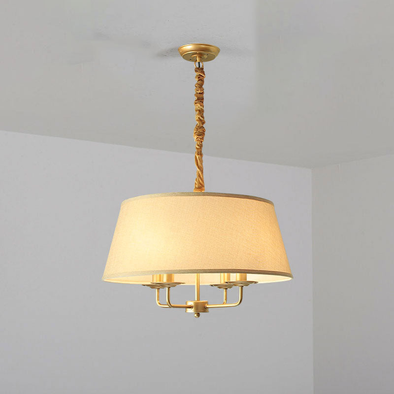 Antique Iron 4-Light Pendant Fixture for Vintage-Style Dining Room Decor