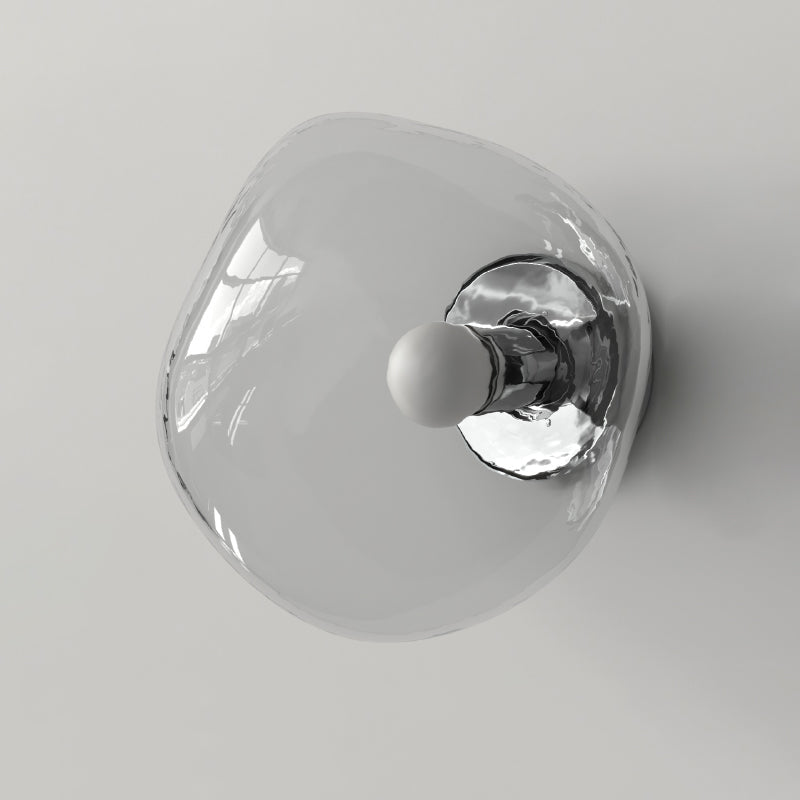 Irregular Spherical Electroplated Glass Wall Sconce Lamp for Living Room