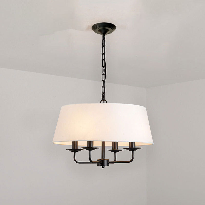 Antique Iron 4-Light Pendant Fixture for Vintage-Style Dining Room Decor