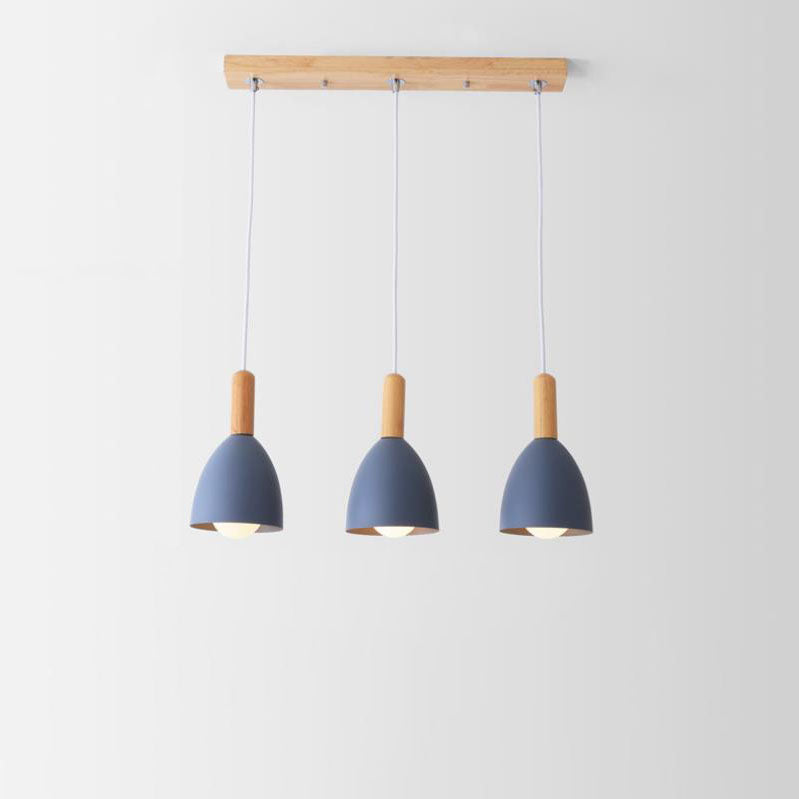 Nordic Minimalist Solid Color Macaron Chandelier for Modern Living Spaces