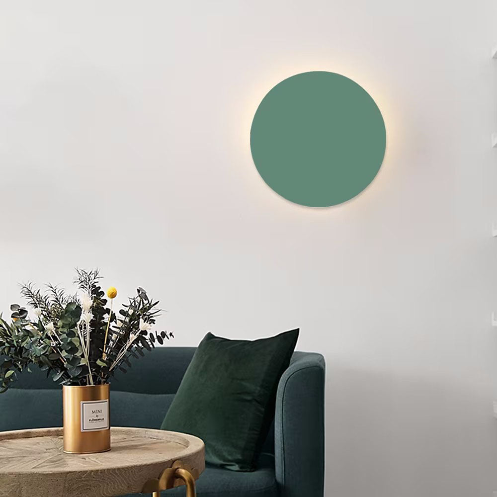 Colorful Round Iron LED Wall Sconce Light Fixture for Modern Decor