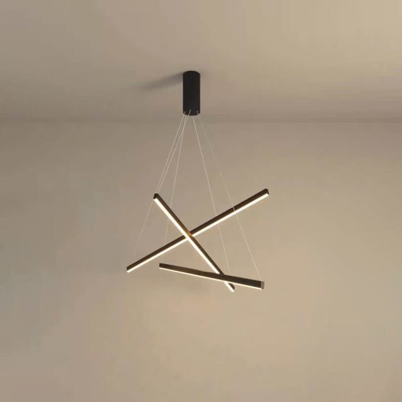Nordic Style Geometric Iron & Aluminum LED Chandelier for Modern Decor