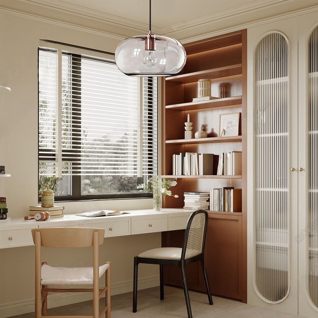 Nordic Style Electroplated Glass LED Pendant Light for Modern Spaces