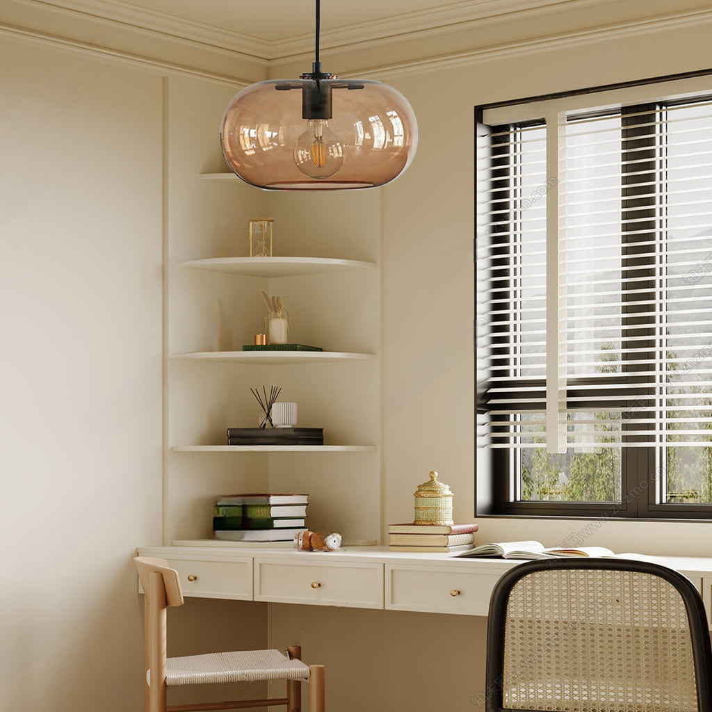 Nordic Style Electroplated Glass LED Pendant Light for Modern Spaces