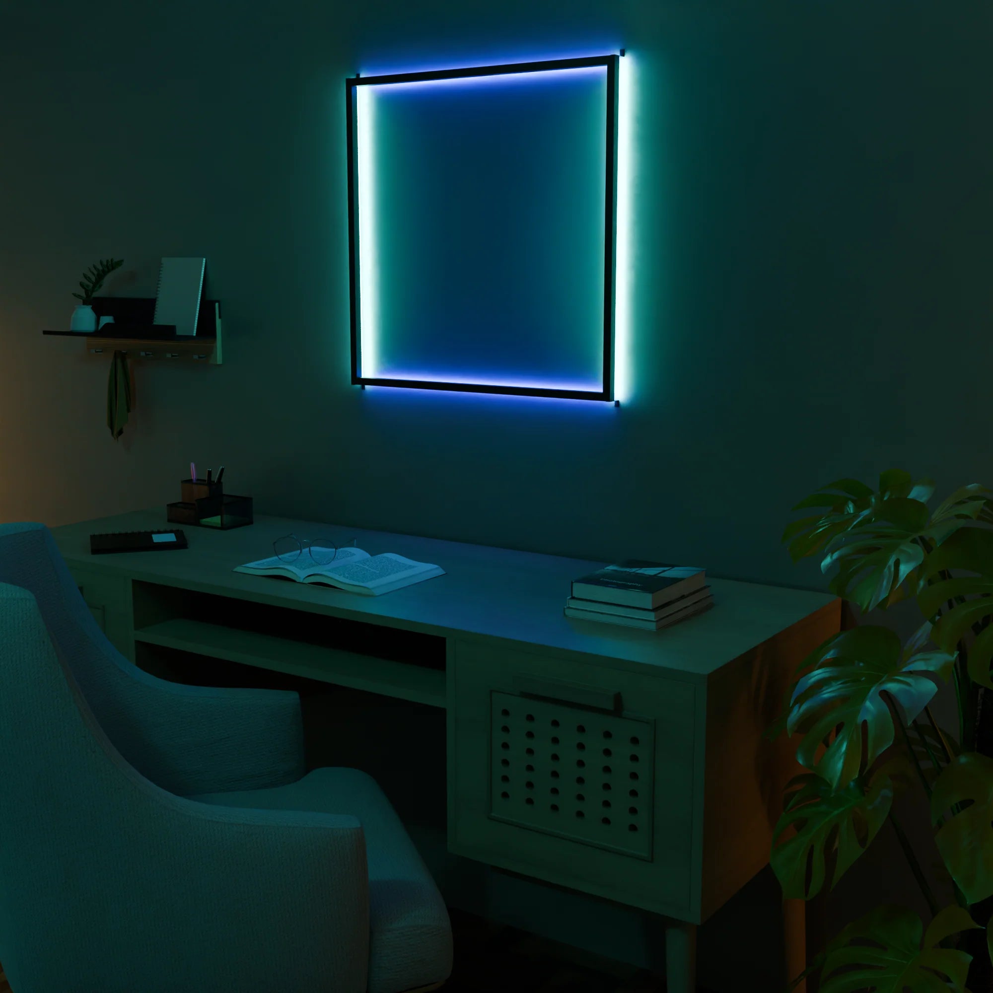 Contemporary White Smart Wall Lamp for Living Room and Bedroom Decor