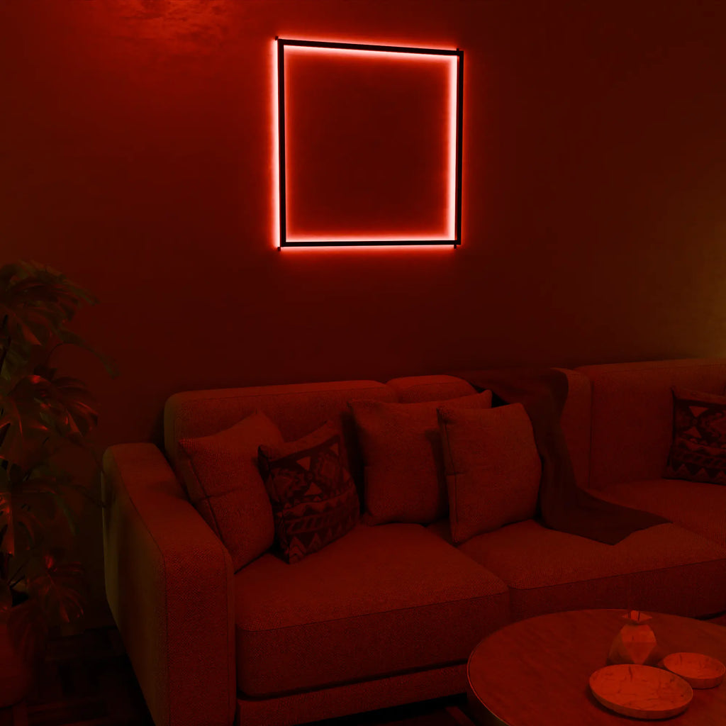 Modern White LED AuraFrame Wall Lamp for Living Room Bedroom Decor