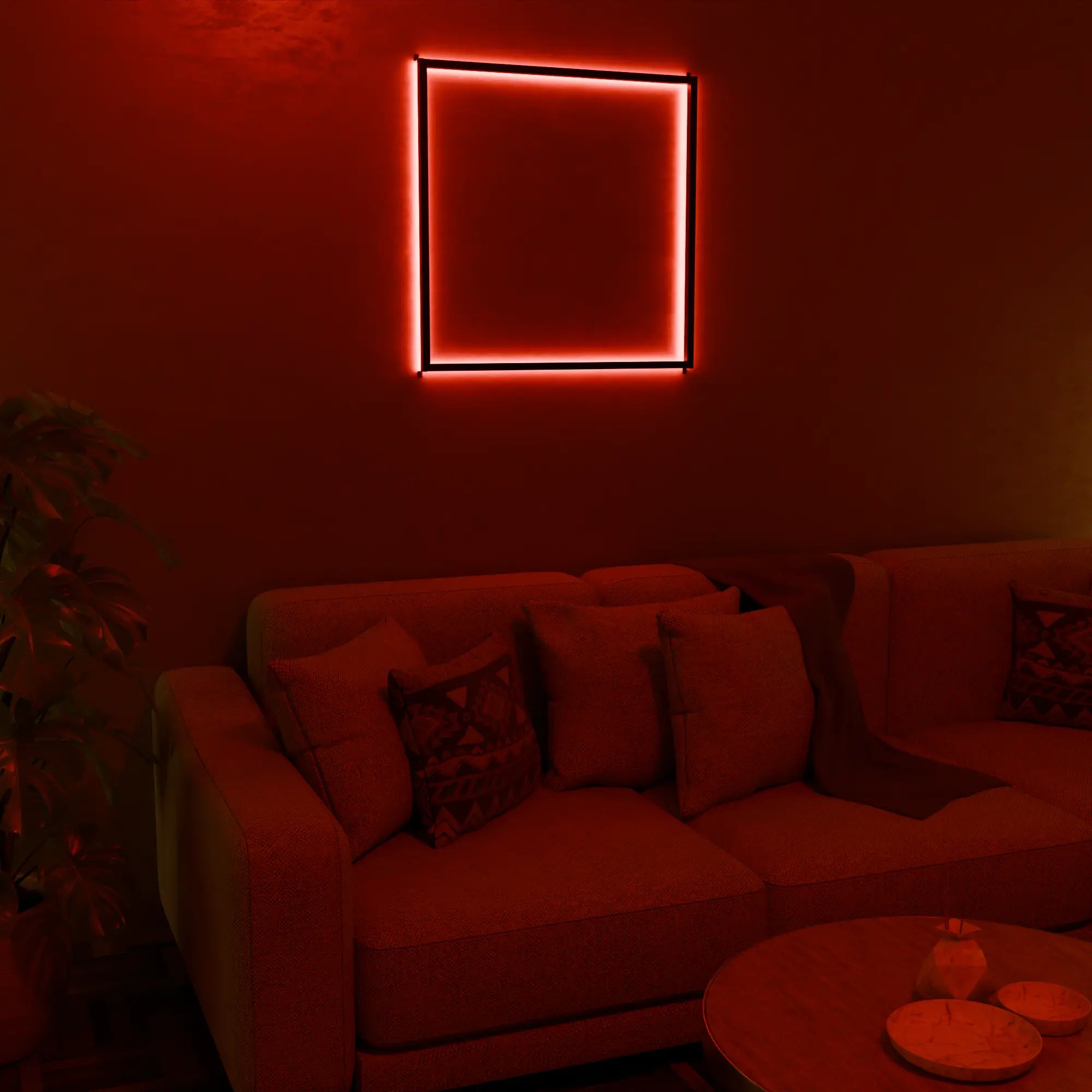 Modern White LED AuraFrame Wall Lamp for Living Room Bedroom Decor
