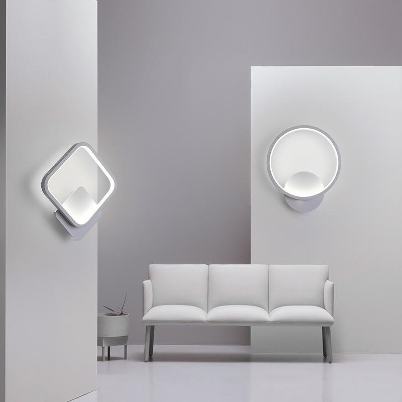 Modern Nordic LED Wall Sconce in Soft Warm Square Design for Living Room