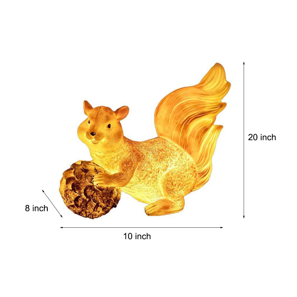 Elegant Resin Squirrel LED Garden Light - Waterproof Outdoor Decor