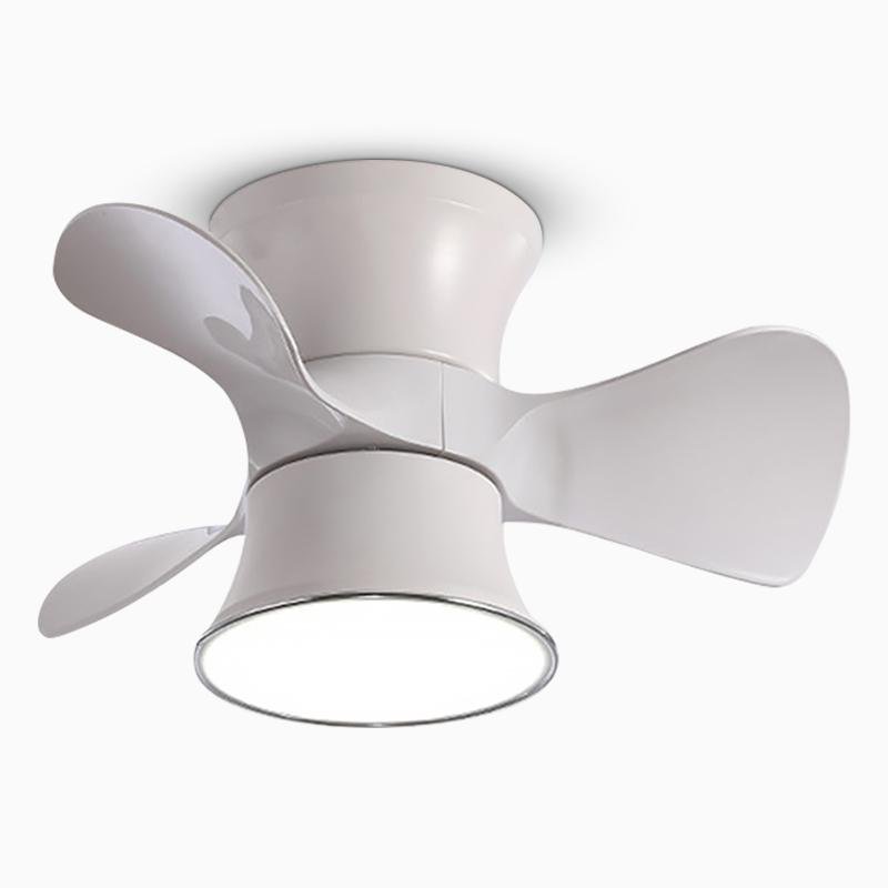 Modern White 3-Blade LED Ceiling Fan for Small Rooms and Spaces