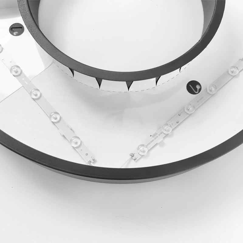 Modern White Acrylic LED Pendant Ring Light for Dining Room and Hallway