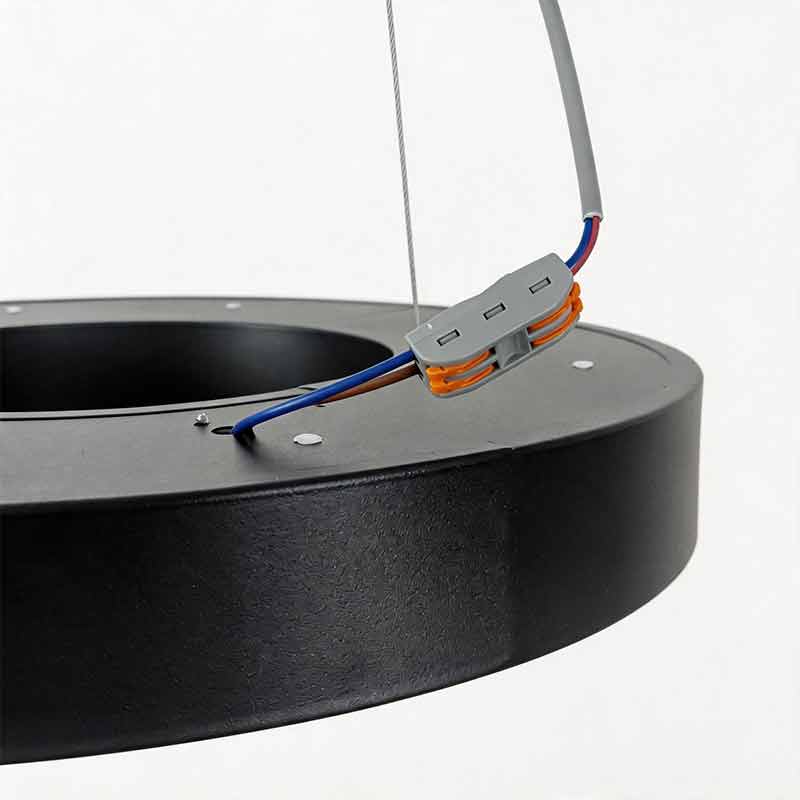 Modern White Acrylic LED Pendant Ring Light for Kitchen or Living Room