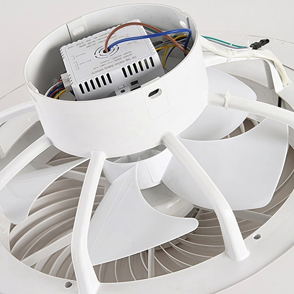 Bladeless Nordic Modern Ceiling Fan with Lights & Remote - Ideal for Living Room
