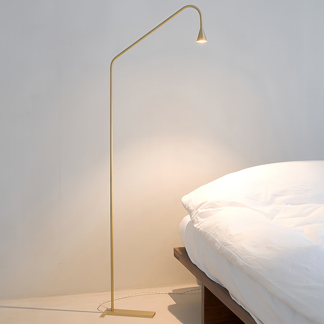 Elegant Black and Gold LED Floor Lamps for Modern Reading Spaces