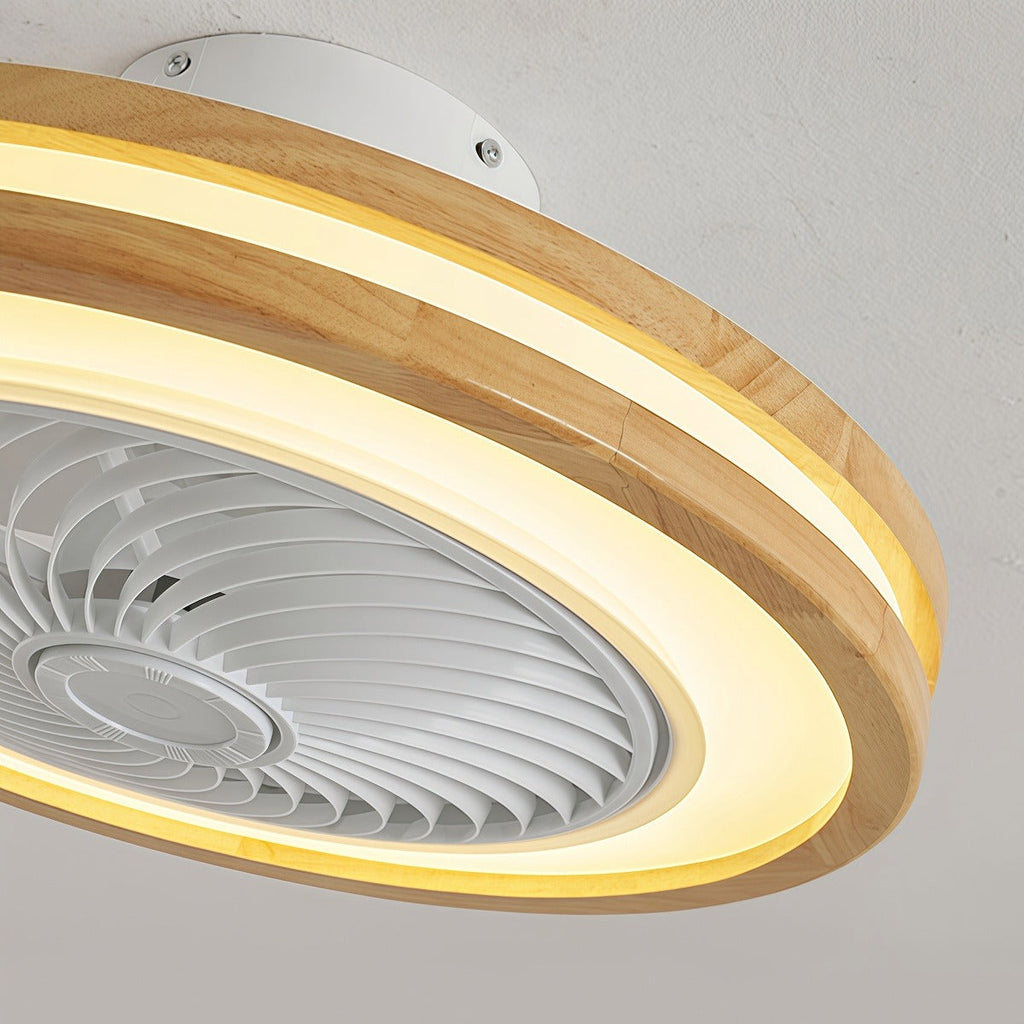 Bladeless Nordic Modern Ceiling Fan with Lights & Remote - Ideal for Living Room